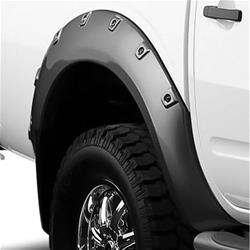 Fender Flares, Pocket Style, Rear, Dura-Flex Thermoplastic, Black, Ford, Pair