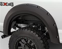 Fender Flares, Max Pocket Style, Front, Black, Dura-Flex Thermoplastic, Ford, F-150, Pair