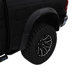 Fender Flare, DRT Style, Rear, Black, Dura-Flex Thermoplastic, Chevy, Pair