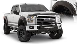 Fender Flares, Max Coverage Pocket Style, Front and Rear, Dura-Flex Thermoplastic, Black, Ford, Set of 4