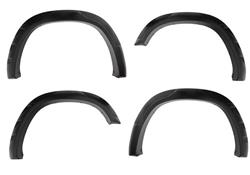 Fender Flare, DRT Style, Front and Rear, 3.2 in. Width, Black, Thermoplastic, Toyota, Set of 4