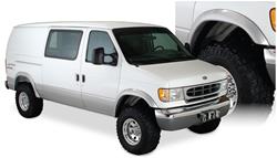 Fender Flares, Extend-A-Fender, Rear, Black, Dura-Flex Thermoplastic, Ford, E-Series Van, Pair