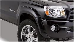 Fender Flares, Pocket Style, Front, Rear, Black, Thermoplastic, Toyota, Set of 4