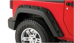 Fender Flares, Pocket Style, Rear, Dura-Flex Thermoplastic, Black, Chevy, Pair