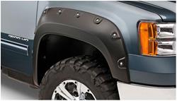 Fender Flares, BOSS Pocket Style, Front, Dura-Flex Thermoplastic, Black, GMC, Pair