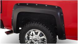 Fender Flares, Pocket Style, Rear, Black, Dura-Flex Thermoplastic, Chevy, Pair