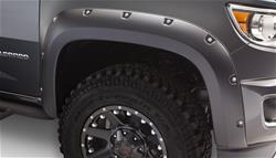 Fender Flares, Pocket Style, Front, Black, Dura-Flex Thermoplastic, Chevrolet, Pair