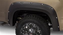 Fender Flares, Pocket Style, Rear, Dura-Flex Thermoplastic, Black, GMC, Pair