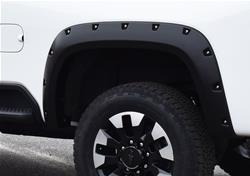 Fender Flares, Pocket-Style, Rear, Matte Black, Dura-Flex Thermoplastic, Chevy, Pair