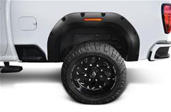 Fender Flares, Pocket-Style, Rear, Matte Black, Dura-Flex Thermoplastic, GMC, Pair