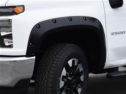 Fender Flares, Pocket-Style, Front, Matte Black, Dura-Flex Thermoplastic, Chevy, Pair