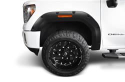 Fender Flares, Pocket-Style, Front, Matte Black, Dura-Flex Thermoplastic, GMC, Pair