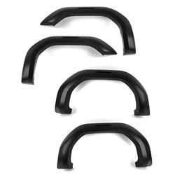 Fender Flares, Extend-A-Fender, Front and Rear, Matte Black, Dura-Flex Thermoplastic, GMC, Pair