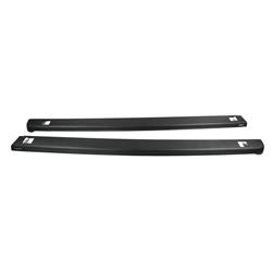 Bed Rail Caps, Ultimate, Smooth, Plastic, Matte Black, Stake Hole Pockets, Chevy, GMC, Pair