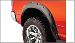 Fender Flares, Pocket Style, Rear, Dura-Flex Thermoplastic, Black, 2.5 in. Flare Width, Dodge, Ram, Pair