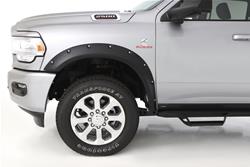 Fender Flares, Pocket Style, Front, Black, Dura-Flex Thermoplastic, Smooth, Ram, Pair