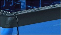 Tailgate Cap Protector, Diamond Plate, Matte Black, Plastic, 3M Tape, Dodge, Each