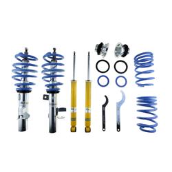 Coilover Kits, B14 Performance, 1.0 - 2.0 in. Lowered Front and Rear, Monotube Shocks, Blue Powdercoated Springs, Ford, Kit