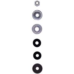 Shock Bushings, Replacement, Straight Eye, Rubber, Black, Each