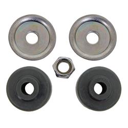 Shock Bushings, Replacement, Straight Eye Type, Rubber, Black, Kit