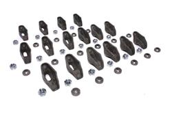 Rocker Arms, High Energy, Stamped Steel, 3/8 in. Stud Mount, 1.5 Ratio, Chevy, Set of 16