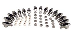 Rocker Arms, Stud Mount, Roller Tip, Steel, 1.6 Ratio, Fits 3/8 in. Stud, Chevy, V8, Small Block, Set of 16