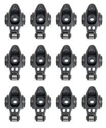Rocker Arms, Stud Mount, Full Roller, Steel, 1.52 Ratio, Fits 3/8 in. Stud, Chevy V6, Set of 12