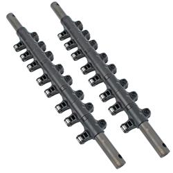 Rocker Arms, Shaft Mount, 1.5 Ratio, Steel, Rockers, Shafts, Spacers, Dodge, Small Block, Set of 16