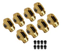 Rocker Arms, Ultra Gold, Stud Mount, Aluminum, 1.5 Ratio, 3/8 in. Stud, Chevy, Small Block, Set of 8