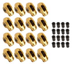 Rocker Arms, Ultra Gold, Stud Mount, Aluminum, 1.5 Ratio, 7/16 in. Stud, Chevy, Small Block, Set of 16