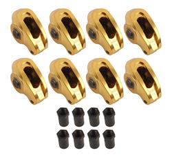 Rocker Arms, Ultra Gold, Stud Mount, Aluminum, 1.5 Ratio, 7/16 in. Stud, Chevy, Small Block, Set of 8
