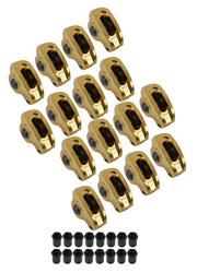 Rocker Arms, Ultra Gold, Stud Mount, Aluminum, 1.6 Ratio, 7/16 in. Stud, Chevy, Small Block, Set of 16