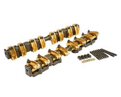 Rocker Arms, Ultra Gold, Shaft Mount, 1.76 Ratio, Full Roller, Aluminum, Gold Anodized, Ford, Big Block FE, Kit