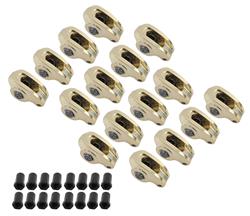 Rocker Arms, Ultra Gold, Aluminum, 7/16 in. Stud Mount, Full Roller, 1.65 Ratio, Pontiac, Set of 16