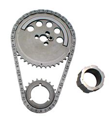 Timing Chain and Gear Set, Adjustable, Single Roller, Billet Steel Sprokets, Chevy, Small Block, LS2, Kit