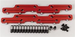 Rocker Arm Stud Girdle, Aluminum, Red, 7/16 in.-20 Thread, Ford, Big Block 385 Series, Non-OEM Spacing, Kit