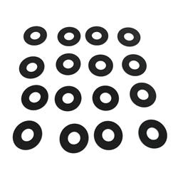 Valve Spring Shims, Steel, Hardened, 1.500 in. Outside Diameter, .060 in. Thick, Set of 16