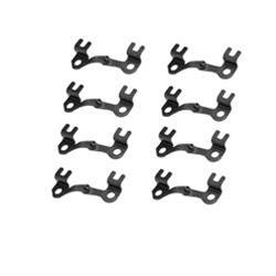 Guideplates, Raised, Steel, Black Oxide, Chevy, Big Block, Set of 8