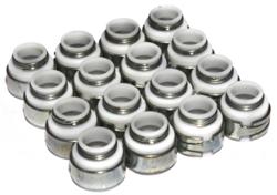 Valve Stem Seals, PTFE, Positive Stop, .500 in. Guide, 11/32 in. Valve Stem, Set of 16