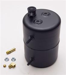 Vacuum Reservoir, Aluminum, Black Finish, with Check Valve/Hardware, Each