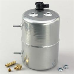 Vacuum Reservoir, Aluminum, Zinc Plated Finish, with Check Valve/Hardware, Each