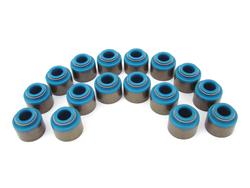 Valve Stem Seals, Viton, Positive Stop, 11/32 in. Valve Stem, .530 in. Guide Diameter, Set of 16