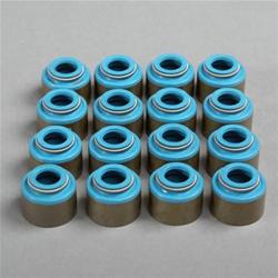 Valve Seals, Positive Stop, Viton®, .372 Stem, .500 in. Guide, Triple Spring, Set of 16