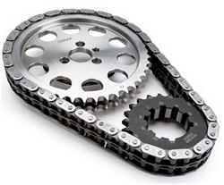 Timing Chain and Gear Set, Keyway Adjustable, Double Roller, Billet Steel Sprockets, Chevy, 7.4L, Set