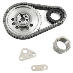 Timing Chain and Gear Set, Adjustable, Double Roller, Billet Steel Sprockets, Chevy, 4.8, 5.3, 5.7, 6.0L