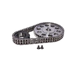 Timing Chain and Gear Set, Keyway Adjustable, -0.010 in., Double Roller, Billet Steel Sprockets, Ford, Small Block, Set