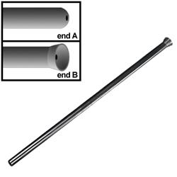 Pushrod, Chromoly, Heat-Treated, Cup/Ball, 3/8 in. Diameter, 9.030 in. Length, Each
