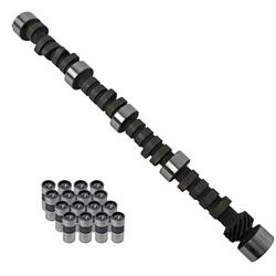 Cam and Lifters, Hydraulic Flat Tappet, Advertised Duration 256/268, Lift .449/.456, Chevy, Small Block, Kit