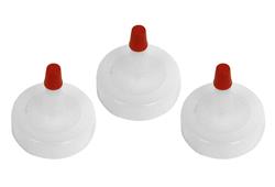 Funnels, Easy Pour Spouts, Plastic, White, Set of 3