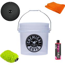Detailing Kit, Basic Exterior Detailing Kit, Car Wash, Bucket, Dirt Trap, Wash Mitt, Drying Towel, Kit
